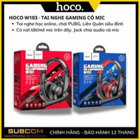 Tai nghe chụp tai có mic tai nghe gaming Hoco W103 học online và chơi game PUBG, Liên Quân siêu đỉnh - SUBCOM