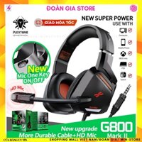 Tai nghe chụp tai gaming có dây PLEXTONE G800 tích hợp micro dài kèm chuẩn kết nối 3.5mm (Bản quốc tế, hàng chính hãng)