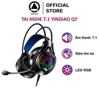 Tai nghe chụp tai gaming Yindiao Q7 phiên bản có mic | Led RGB |  audio 7.1 âm thanh bass mạnh chơi game FPS Moba
