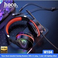 Tai Nghe chụp tai headphone Chơi Game HOCO W104, Tai Nghe Chụp Tai Có Dây, Có Micro Và Xbox PS4, Máy tính daru