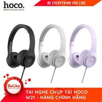 Tai Nghe Chụp Tai Hoco W21- 3 Màu Tím/Đen/Xám - Hàng Chính Hãng