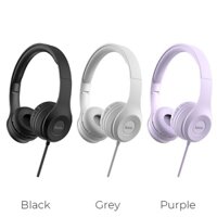 Tai nghe chụp tai Hoco W21 kết nối jack 3.5mm, loa ngoài 40mm, mút đệm hạn chế âm thanh phát ra, giảm đau tai, dài 1.2m