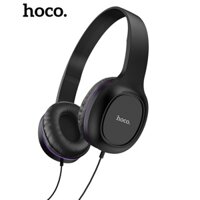 Tai nghe chụp tai Hoco W24 headphone nghe hay, tặng kèm tai nghe nhét tai 3.5, dây dài 1.2m - Chính hãng