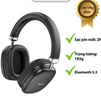 Tai Nghe Chụp Tai Hoco W35 Pin Siêu Trâu 40h, Bluetooth V5.3, Kiểu Dáng Sang Trọng