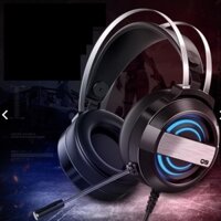 Tai nghe chụp tai máy tính GAMING MC Q9 có đèn LED đổi màu, có mic đàm thoại, headphone chơi game trên laptop, pc