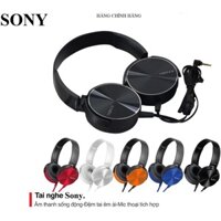 Tai nghe chụp tai SONY có míc hỗ trợ học online và chơi game chính hãng dây 3.5mm chống đứt ( SIÊU BỀN )
