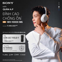 Tai nghe chụp tai Sony không dây có công nghệ chống ồn WH-1000XM6