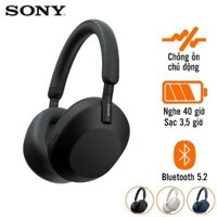 Tai Nghe Chụp Tai Sony WH-1000XM5 Không Dây Cao Cấp, Bluetooth 5.2. Sạc Nhanh, Chống Ồn, Tích Hợp Micro.