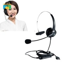 Tai nghe có dây cắm USB Tai nghe khử tiếng ồn trung tâm cuộc gọi có thể sạc nhanh