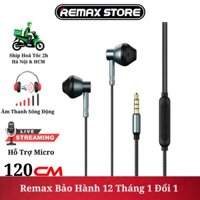 Tai Nghe Có Dây Chống Ồn Remax RM-201 Tai Nghe Nhét Tai Gaming Phone Chống Ồn Cao Cấp - Remax Bảo Hành 12 Tháng 1 Đổi 1