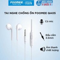 Tai Nghe Có Dây Chống Ồn FOOMEE QA05 - Bảo Hành 1 Đổi 1 Trong 12 Tháng - Tích Hợp Micrô Tiện Lợi