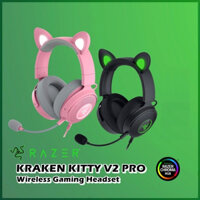 Tai nghe có dây chùm đầu Razer Kraken Kitty Edition V2 Pro-Wired RGB Headset with Interchangeable Ears_Mới, chính hãng