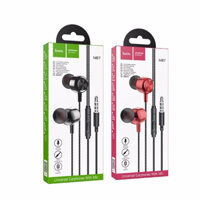 Tai nghe có dây Hoco M87 Jack 3,5mm dùng chung cho các dòng điện thoại IP Oppo Samsung Xiaomi Sony nhét tai có micro