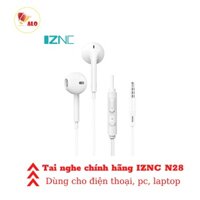 Tai nghe có dây IZNC N28, tai nghe chính hãng Jack 3.5 sử dụng cho điện thoại, pc , laptop - Phụ Kiện ALO