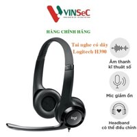 Tai nghe có dây Logitech H390 - Mic giảm ồn, màn loa to rõ, điều khiển trên dây, quai đeo, chụp tai có đệm, kết nối USB