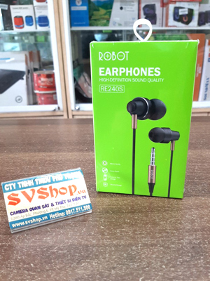 Tai nghe có dây nhét tai Mic HD Robot RE240