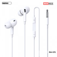 Tai Nghe Có Dây Nhét Tai Remax RM-575 Cổng Jack 3.5mm / RM-575A Cổng Type C / RM-575i Cổng Lning Dài 1.2 Mét
