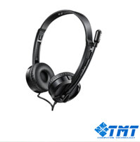 Tai Nghe Có Dây Rapoo H100 - Màu Đen, 1 Jack 3.5mm, Mic Cần, Kèm Jack Chuyển Đổi Sang 2 Jack 3.5mm