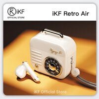 Tai nghe cổ điển không dây iKF Retro Air 4 micrô song phương ENC Cuộc gọi rõ ràng Chất lượng âm thanh HiFi, Tuổi thọ pin 36 giờ Nghe nhạc Thể thao, Thiết kế cổ điển OOTD