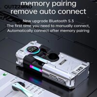 Tai nghe có độ trễ thấp QUTZZMND, Tai nghe Bluetooth không dây trong tai chống nước, Tai nghe khử tiếng ồn cuộc gọi HD chất lượng cao Điều khiển cảm ứng Tai nghe Bluetooth 5.3TWS