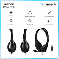 Tai nghe có khung choàng đầu HU-9 A4tech - Hàng chính hãng, chất lượng âm thanh vượt trội trung thực