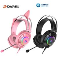 Tai nghe DAREU EH469 QUEEN RGB (Kèm CAT EARS)/ EH469 BLACK - Hàng chính hãng