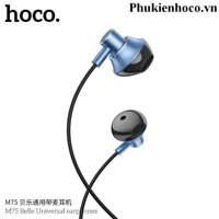 Tai nghe dây HOCO M75 CÓ MICRO ĐÀM THOẠI JACK 3.5MM Dành cho điện thoại iPhone iP Huawei Samsung Oppo Realme - hàng chính hãng - Xanh Lam