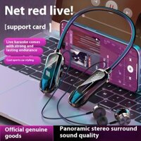 Tai nghe đeo cổ Bluetooth Tuổi thọ pin dài 800 giờ Tai nghe thể thao không dây có thể chèn thẻ TF