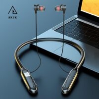 Tai nghe đeo cổ SKJK, Màn hình kỹ thuật số gắn trên cổ Tai nghe Bluetooth không dây, Không gây hại Máy hút tai có Mic Tai nghe thể thao Điện thoại di động