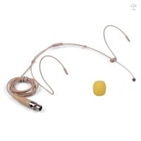 Tai nghe đeo đầu nhẹ Micro Condenser Mic 4 chân Mini XLR Cắm cho máy phát Bodypack không dây