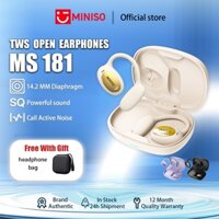 Tai nghe dịch thuật MINISO MS181 AI Tai nghe Bluetooth Tai nghe không dây mở tai nghe khử tiếng ồn Bluetooth 5.4 tăng cường âm trầm toàn cảnh thoải mái khi đeo