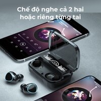 Tai nghe earbuds M10 bluetooth TWS (màu đen). Tai nghe thể thao, chống nước. NGHE NHẠC BOLERO HAY