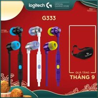 Tai nghe game in-ear Logitech G333 - màn loa động kép Dual Driver, độ bền cao, 3.5mm Aux, Mic và điều khiển trên dây -Hàng Chính Hãng - Màu Trắng