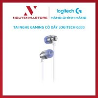 Tai nghe game in-ear Logitech G333 - màn loa động kép Dual Driver, độ bền cao, 3.5mm Aux, Mic và điều khiển trên dây - Màu trắng - Hàng chính hãng