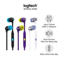 Tai nghe game in-ear Logitech G333 - màn loa động kép Dual Driver, độ bền cao, 3.5mm Aux, Mic và điều khiển trên dây - Màu đen - Hàng chính hãng