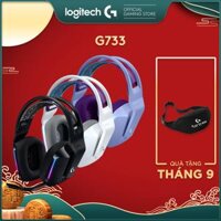 Tai nghe game không dây Lightspeed Logitech G733 - Headband tùy chỉnh, RGB Lightsync, màn loa Pro-G, Mic Blue Voice -Hàng chính hãng - Black