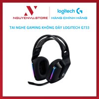 Tai nghe game không dây Lightspeed Logitech G733 - Headband tùy chỉnh, RGB Lightsync, màn loa Pro-G, Mic Blue Voice - Màu đen - Hàng chính hãng