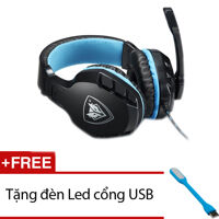 Tai nghe game Nubwo 3000 kèm micro (Xanh Đen) + Tặng 1 đèn Led cổng USB