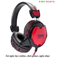Tai Nghe Game Thủ Tako Robot GT-03 , nghe nhạc, học online có mic (Đen Đỏ) - Hàng Chính Hãng