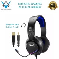 Tai nghe gaming ALTEC LANSING ALGH9603 led đa màu - tăng kèm jack 3.5mm từ 1 ra 2 (Đen) Phụ kiện 1986