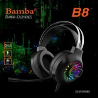 Tai nghe gaming chụp tai led RGB (1Jack 3.5 + 1 USB) B8