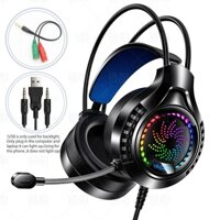 Tai Nghe Gaming Chụp tai máy tính Chơi Game thủ Có Mic Dành Cho Điện Thoại Di Động có dây có micro LED Gameming / Pc / Ps4/laptop Gamming Headphone