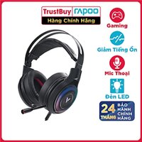 Tai Nghe Gaming Chụp Tai RAPOO VH520 Âm Thanh 7.1, Đèn LED 16 Triệu Màu, Micro Khử Ồn ENC - Hàng Chính Hãng