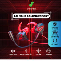 Tai nghe gaming có dây Cyberex G25 thiết kế công thái học micro kép âm thanh chân thực cho điện thoại máy tính laptop