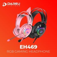 Tai nghe Gaming Gear DAREU EH469 QUEEN RGB (Kèm tai mèo)/ EH469 BLACK - Hàng chính hãng - Master Racer