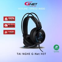 Tai Nghe Gaming Gnet H3T Có Mic - Màu đen và đỏ - Đèn led đổi màu - Dùng được cho điện thoại