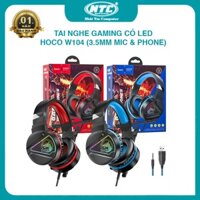 Tai nghe gaming Hoco W104 GAME led RGB - tích hợp mic và phone trên 1 jack 3.5mm (nhiều màu)