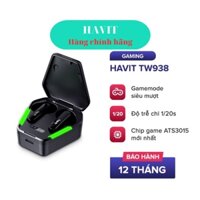 Tai Nghe Gaming True Wireless HAVIT TW938 Bass Chất Game Mượt, Chip ATS3015 Giảm Độ Trễ 0.05s - BH 12 Tháng