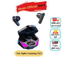 Tai Nghe Gaming X15 Bluetooth 5.1 Không Dây Giảm Tiếng Ồn Cảm Ứng Điều Khiển Vân Tay