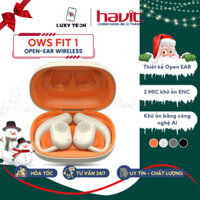 Tai Nghe HAVIT Open Wireless OWS Fit1, Thiết Kế Open-ear, Nghe Đến 21H, IPX5, BT 5.3, Driver 16.2mm, BH 12 THÁNG
